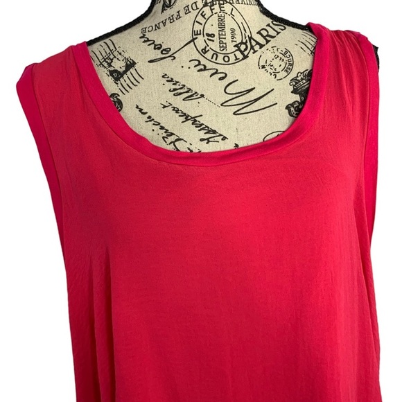 Cameo Appearance Blouse Double Layered Pink Tank Top 100% Rayon women’s 3X NEW - Picture 4 of 12